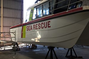 Waterproof vehicle graphic for Sea Rescue Perth were printed and installed by Imagesource