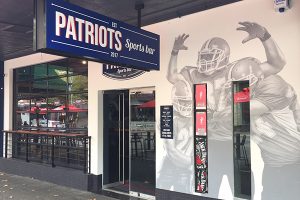 Wall graphics for The Patriots Sports Bar in Perth were printed and installed by Imagesource.