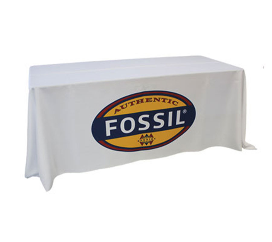 Draped printed table cloths available from Imagesource