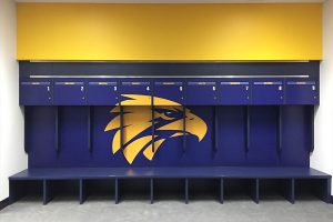 West Coast Eagles AFL change room wallpaper and wall graphics printed, finished and installed by Imagesource Perth