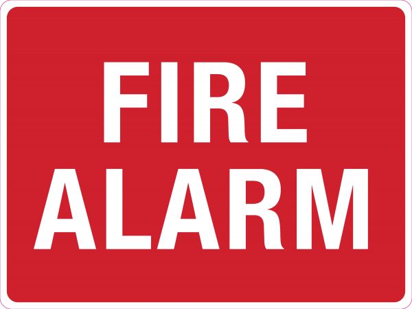 Safety signage Perth - fire alarm 600mm x 450mm