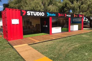Seven West Media sea container signage by Imagesource at the Perth Royal Show