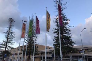 Printed textile fabric flags for the City of Fremantle