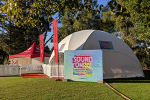 Imagesource print custom marquees for events like this marquee pictured for Murdoch University
