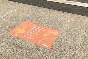 Use Imagesource floor graphics to promote your next event - great for Local Government and Councils