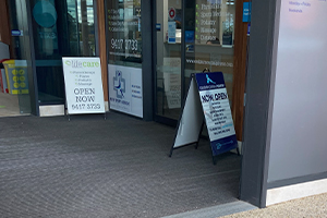 Talk to Imagesource about an A frame sign is an effective and low cost addition to your promotion and marketing materials such as this example for Lifecare in Perth