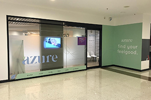 Window frosting makes for a beautiful and classic privacy screen, such as in this example by Imagesource for Azure Medical