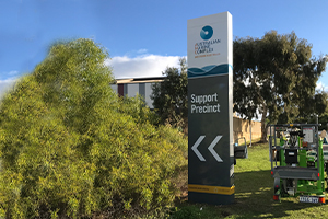 This monolith signage for the Australian Marine Complex were printed, finished and installed by Imagesource