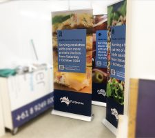 Imagesource produce a range of pull-up banners available in a variety of sizes - FMG pull-up banners attached for their latest in-house campaign