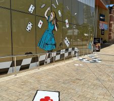Imagesource window graphics and floor graphics for the WA Museum's 'Wonderland' exhibition