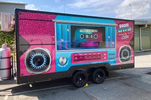 Imagesource printed and installed this eye-catching food van vehicle wrap for VenuesWest Boombox Bites