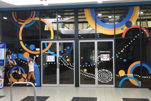 Imagesource printed and installed these vinyl contour cut window graphics for City of South Perth sports centre