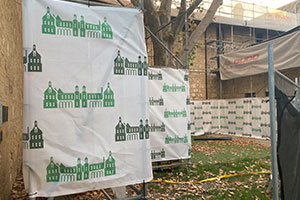 Fremantle Arts Centre banner mesh to protect the redevelopment printed, finished and installed by Imagesource