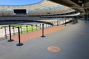 The new floor graphics for the Bankwest Club at Optus Stadium printed, finished and installed by Imagesource look fantastic!