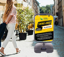 The Imagesource Swing Away Sign is perfect for footpath signage