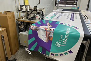 Imagesource Digital Solutions trim, sew, hem, eyelet and rope all our PVC banners as per order requested